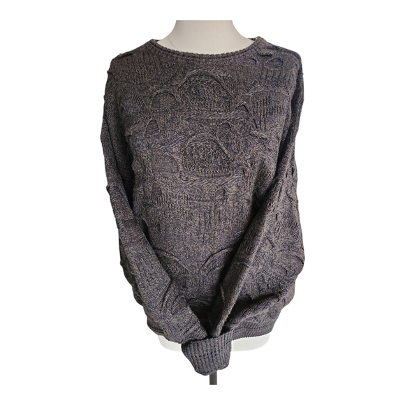 Vintage Florence Tricot 3D Coogi‑Style Sweater – Size M Cotton‑Blend - Picture 1 of 11